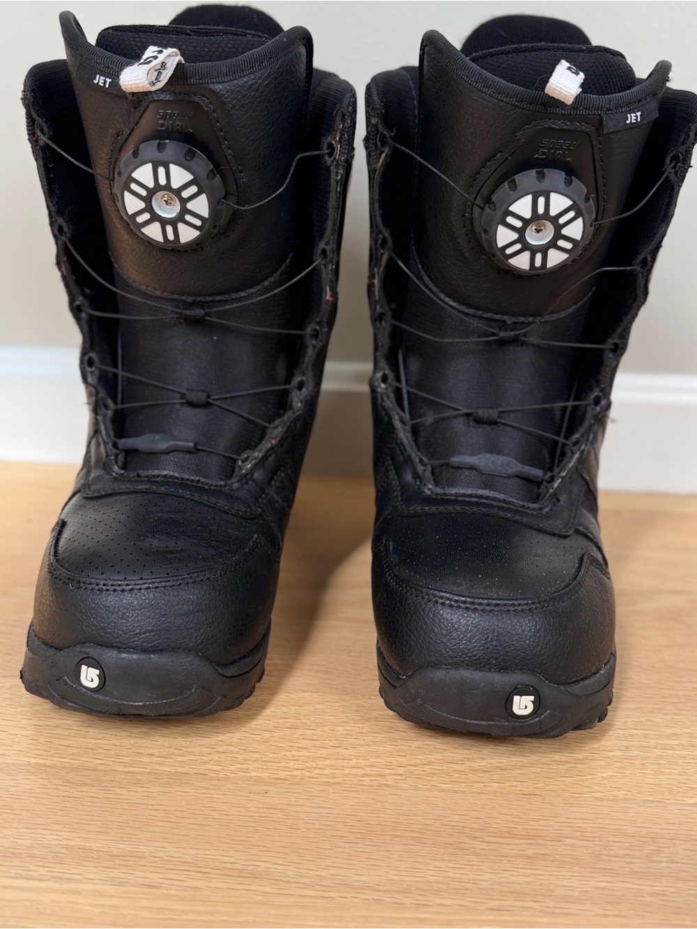 Burton Kids Jet BOA Black Snowboard Boots with White Dial